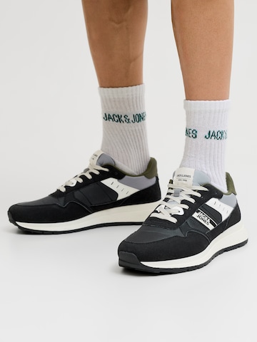 Baskets basses 'JFWOSWALD' JACK & JONES en noir : devant