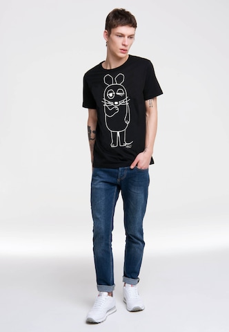 LOGOSHIRT T-Shirt 'Maus' in Schwarz
