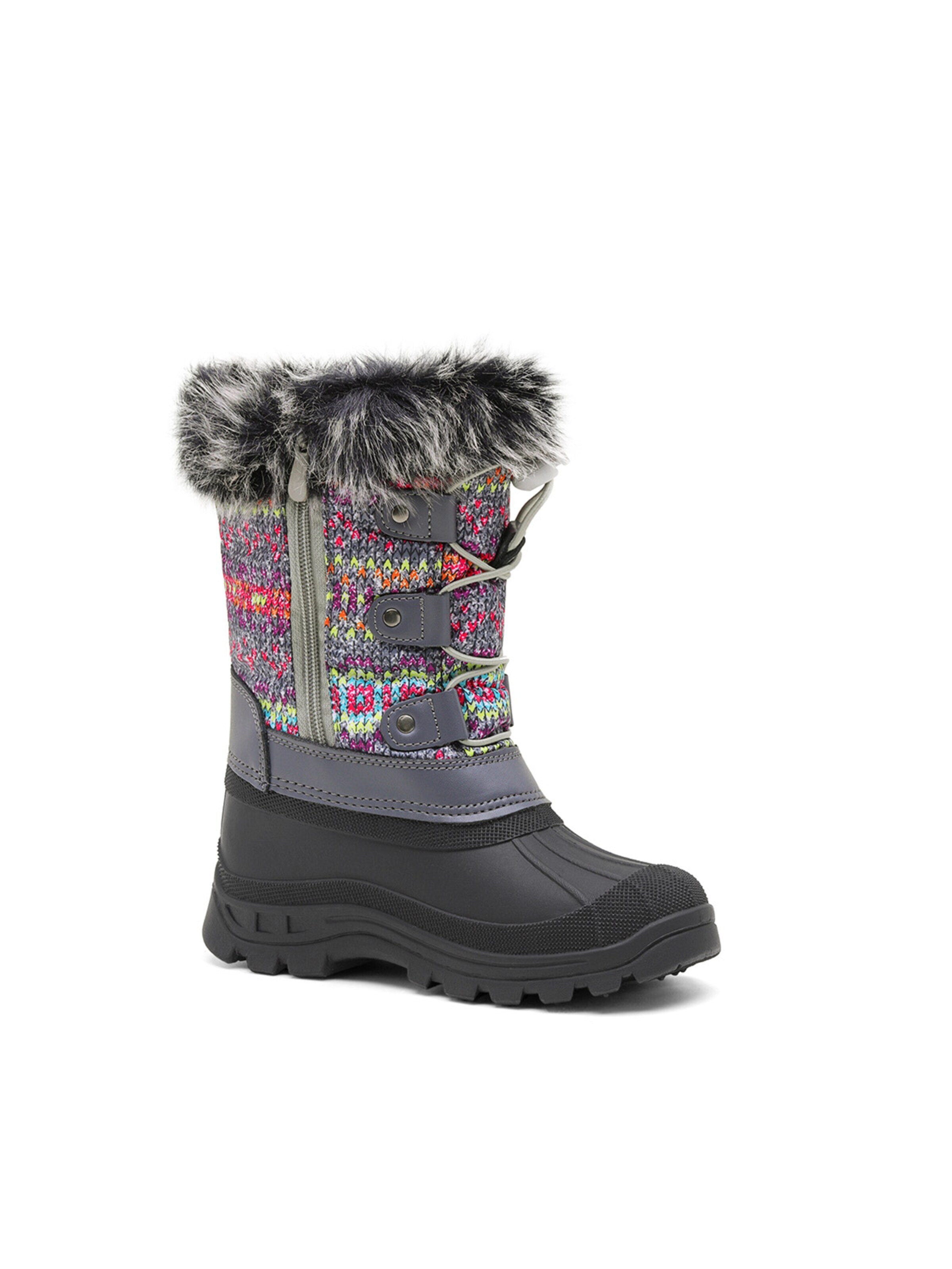 Bottes 'DREAM PAIRS Jungen Mädchen Schneestiefel Fashion Schnürstiefel' Dream Pairs en gris