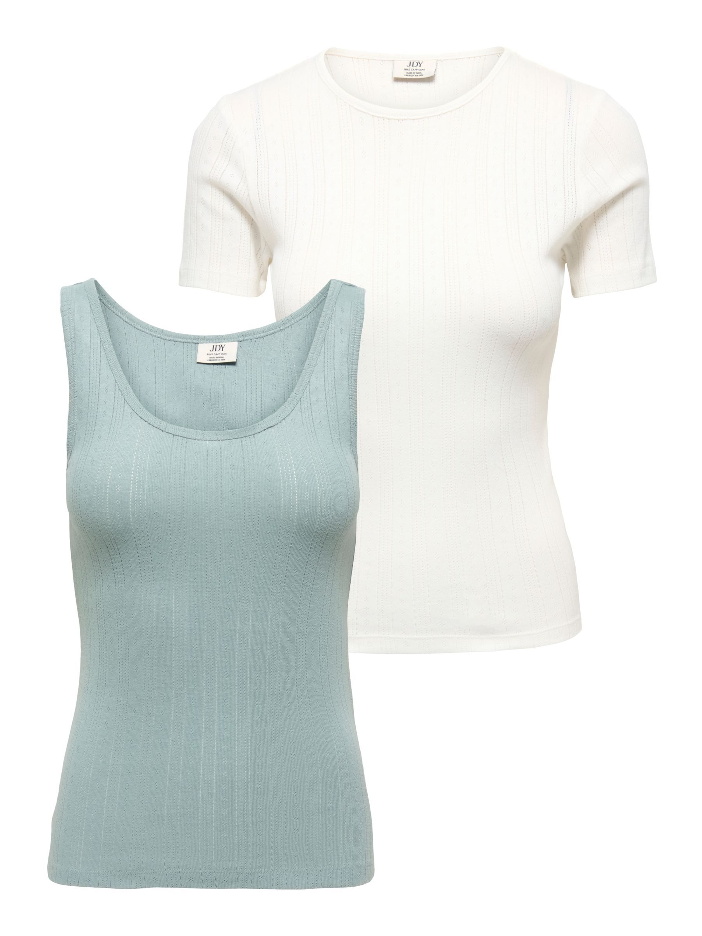 JDY Haut en XS en vert / blanc, Vue avec produit