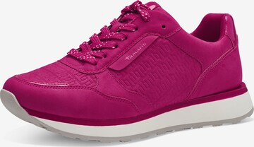 Baskets basses TAMARIS en rose : devant