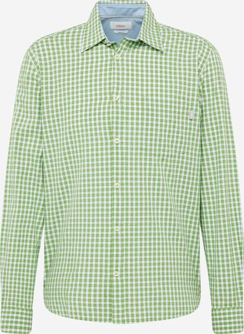 Coupe regular Chemise s.Oliver en vert : devant