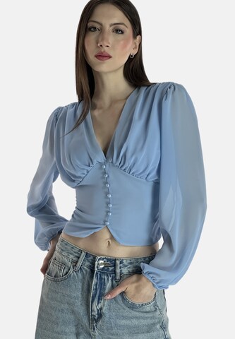 Elara Blouse in Blue: front