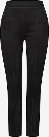 Tapered Pantaloni 'Hope' de la STREET ONE pe negru: față
