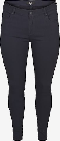 Zizzi Skinny Broek 'Jjune' in Blauw: voorkant