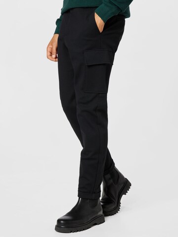 Lindbergh Regular Cargo trousers 'Superflex' in Black: front