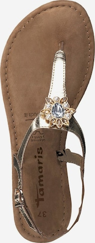 TAMARIS T-bar sandals in Gold