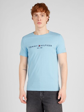 Regular fit Maglietta di TOMMY HILFIGER in blu: frontale