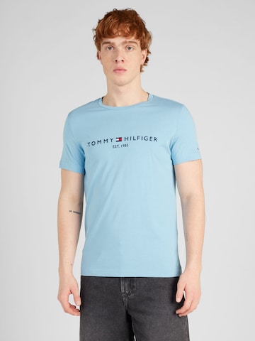 TOMMY HILFIGER Regular fit Тениска в синьо: отпред