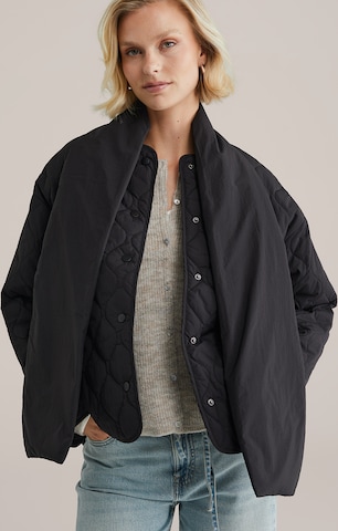 juoda WE Fashion Demisezoninė striukė: priekis