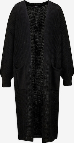 MIAMODA Knit Cardigan in Black: front