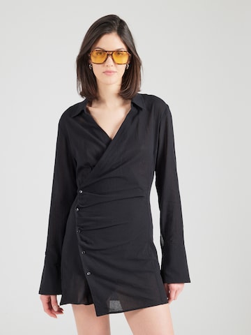 Robe-chemise 'Pomelo' WEEKDAY en noir : devant