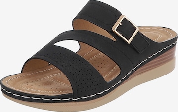 Ital-Design Mules in Black: front