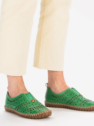 Chaussure basse Rieker en vert