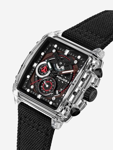 POLICE Analoog horloge 'Clout' in Zwart