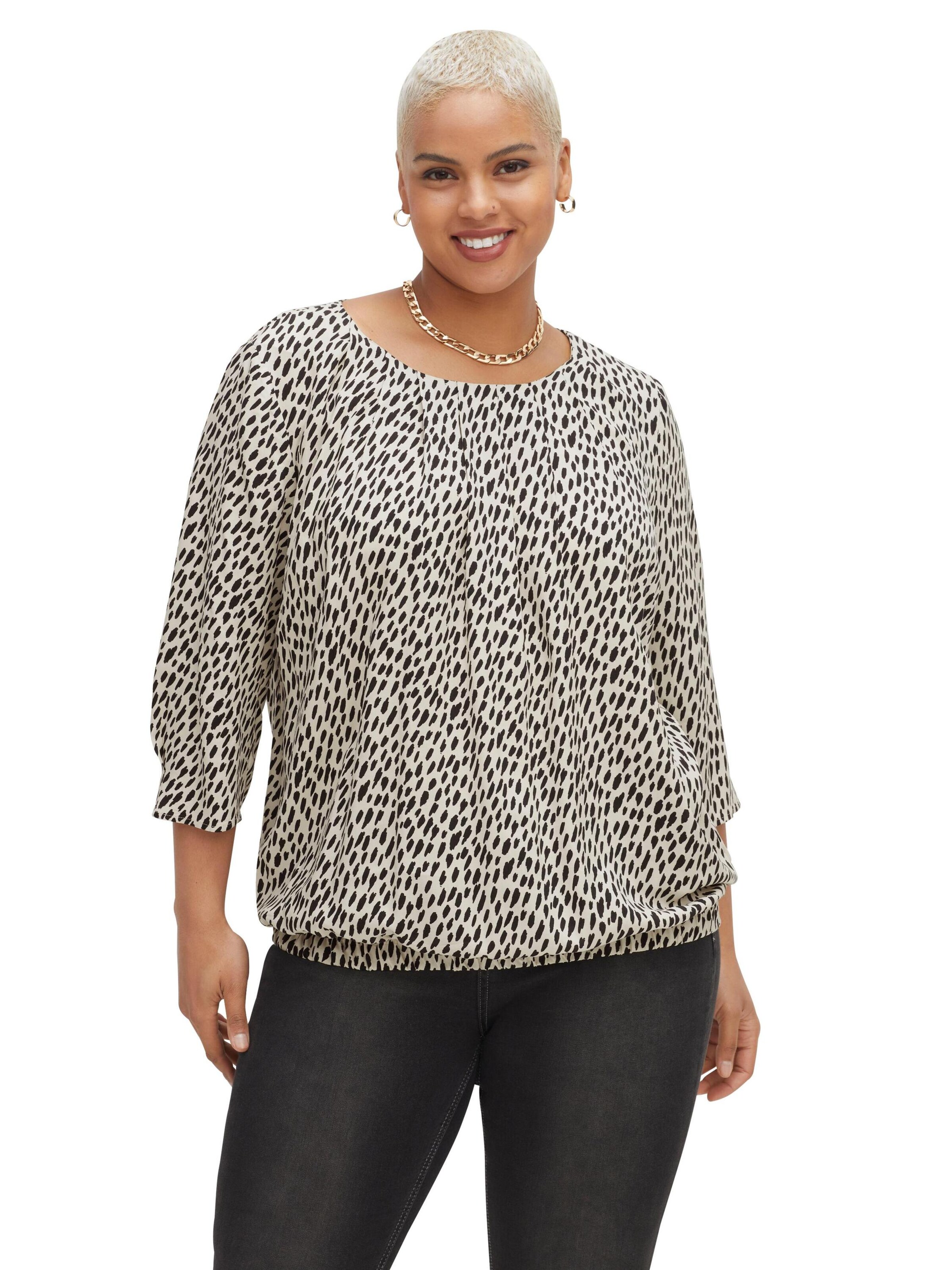 SHEEGO - Blusa en beige: frente
