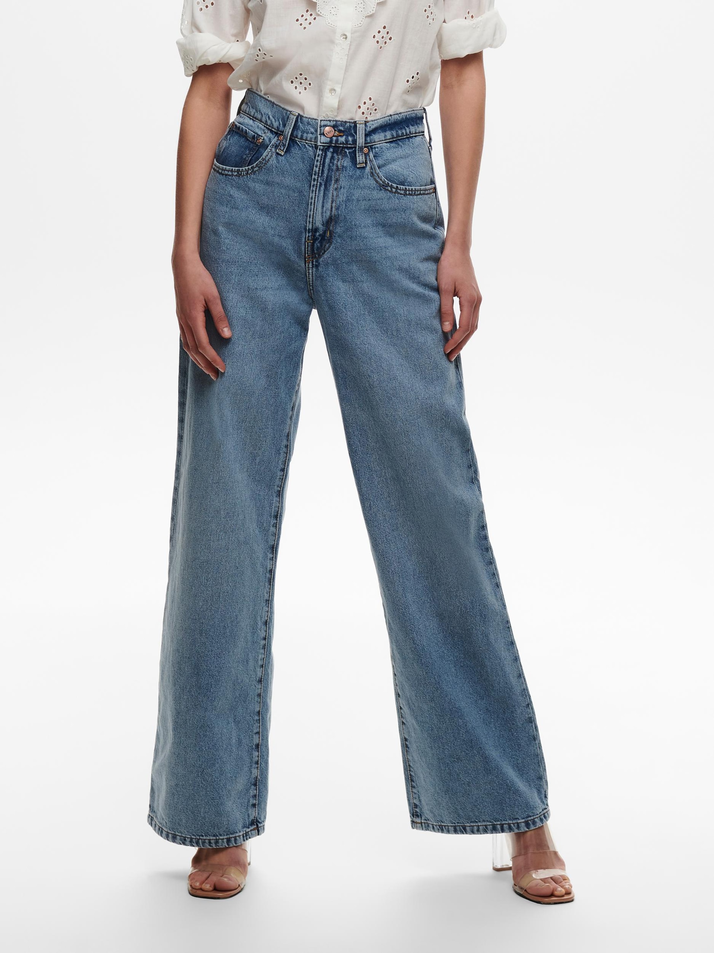 ONLY Wide leg Jeans 'Hope' in Blue | ABOUT YOU