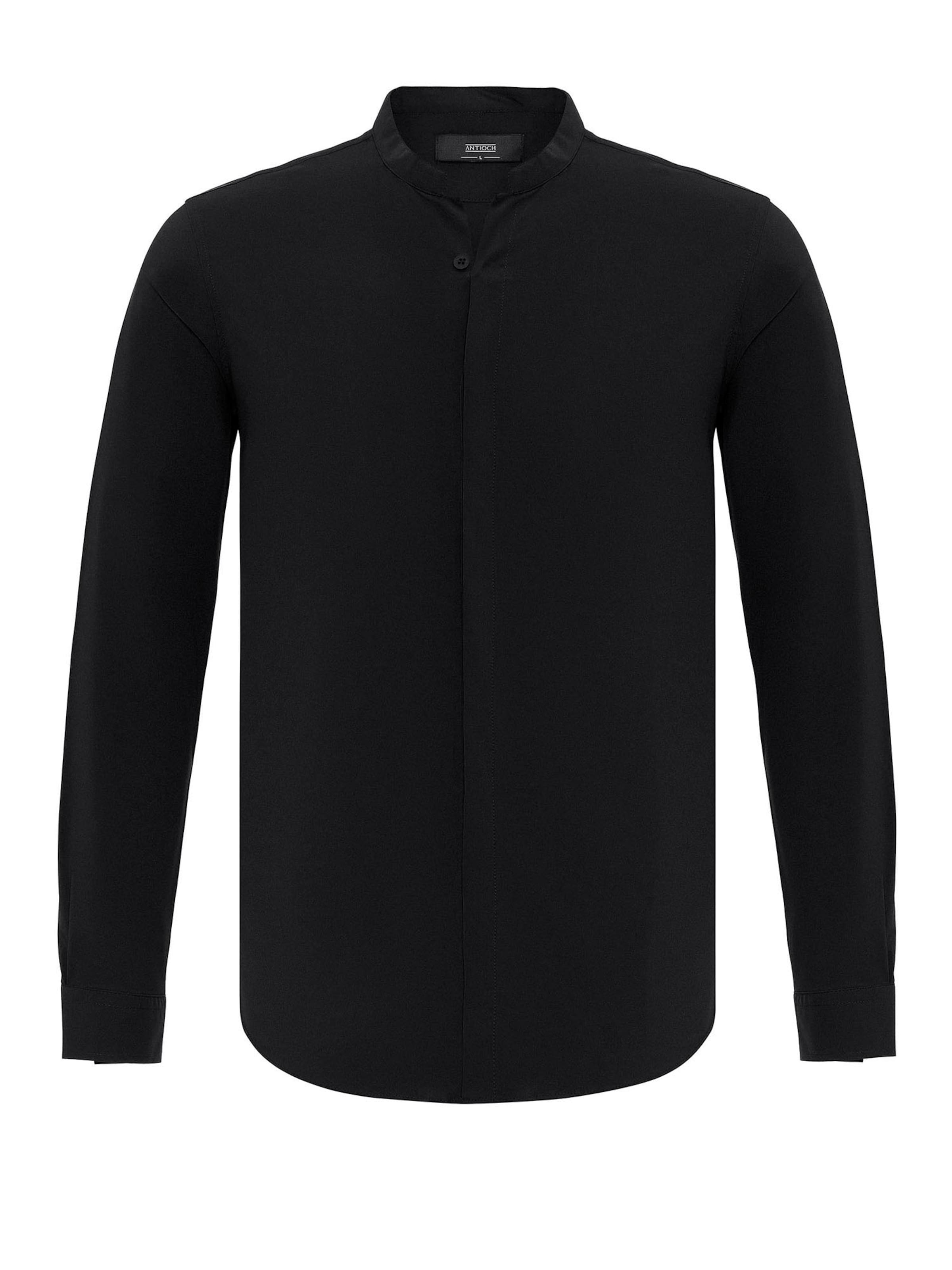 Antioch Úzky strih Košeľa - Čierna: predná strana