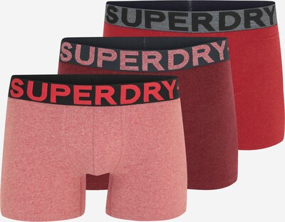 Superdry Boxershorts in grau / rot / burgunder / pastellrot, Produktansicht