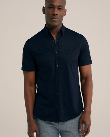 WE Fashion Slim Fit Hemd in Blau: Vorderseite