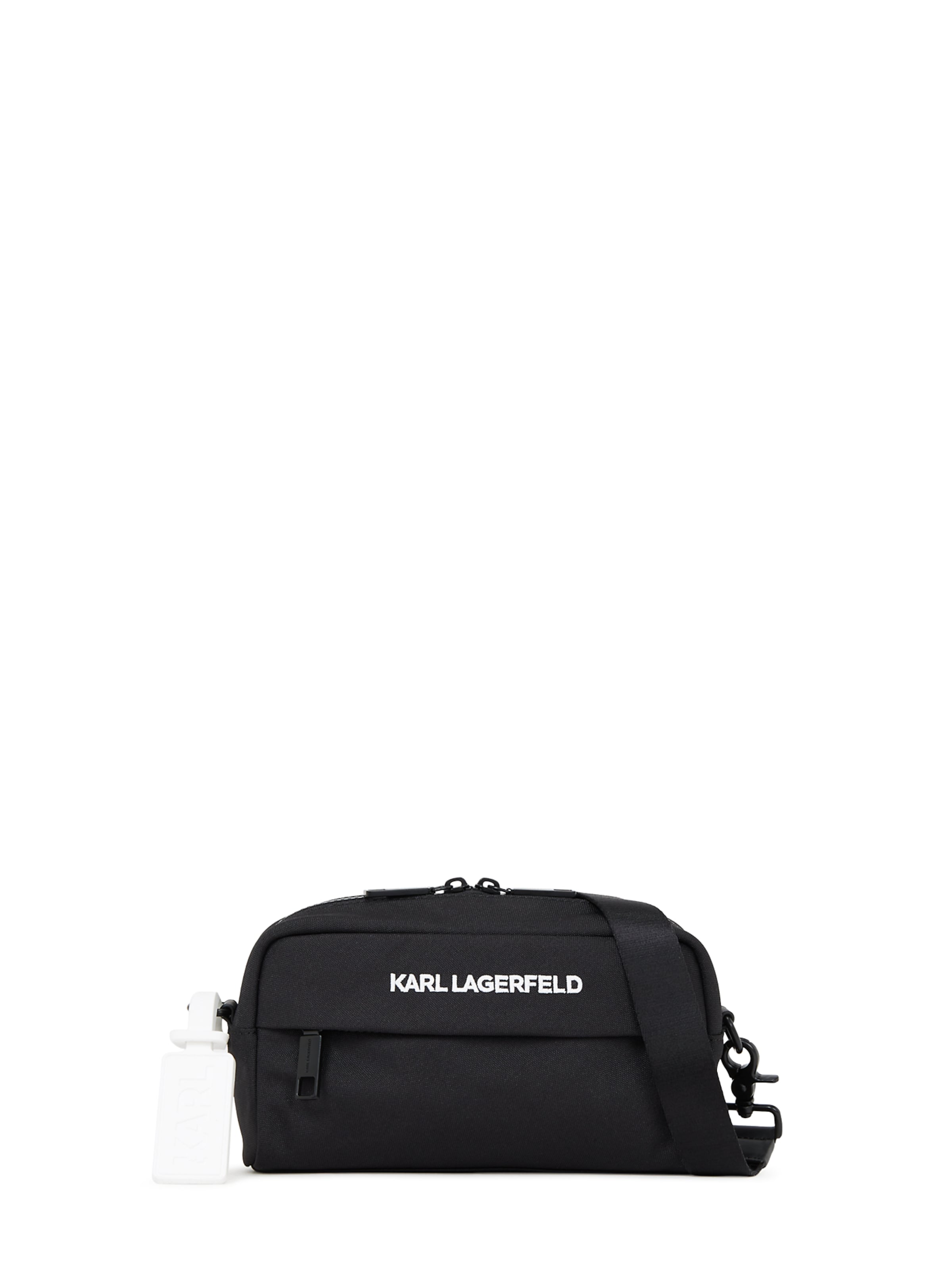 Karl Lagerfeld - Bolso de hombro en negro: frente