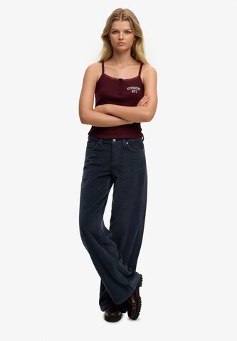 Baggy Pantalon 'Jumbo' Superdry en marron