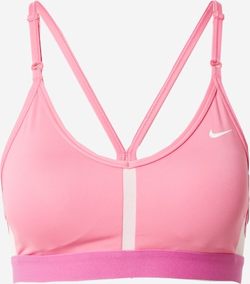 NIKE Sport bh 'Indy' in Roze: voorkant