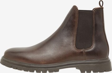 Chelsea Boots 'Gil' Bianco en marron : devant