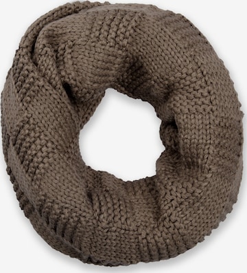 styleBREAKER Schlauchschal 'Feinstrick Loop mit Patentmuster' in Grau: Vorderseite