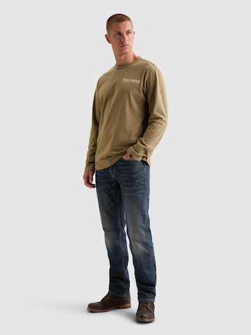 PME Legend Koszulka 'Relaxed fit T-shirt with long sleeves and back artwork' w kolorze zielony