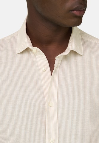 Boggi Milano Regular fit Overhemd in Bruin