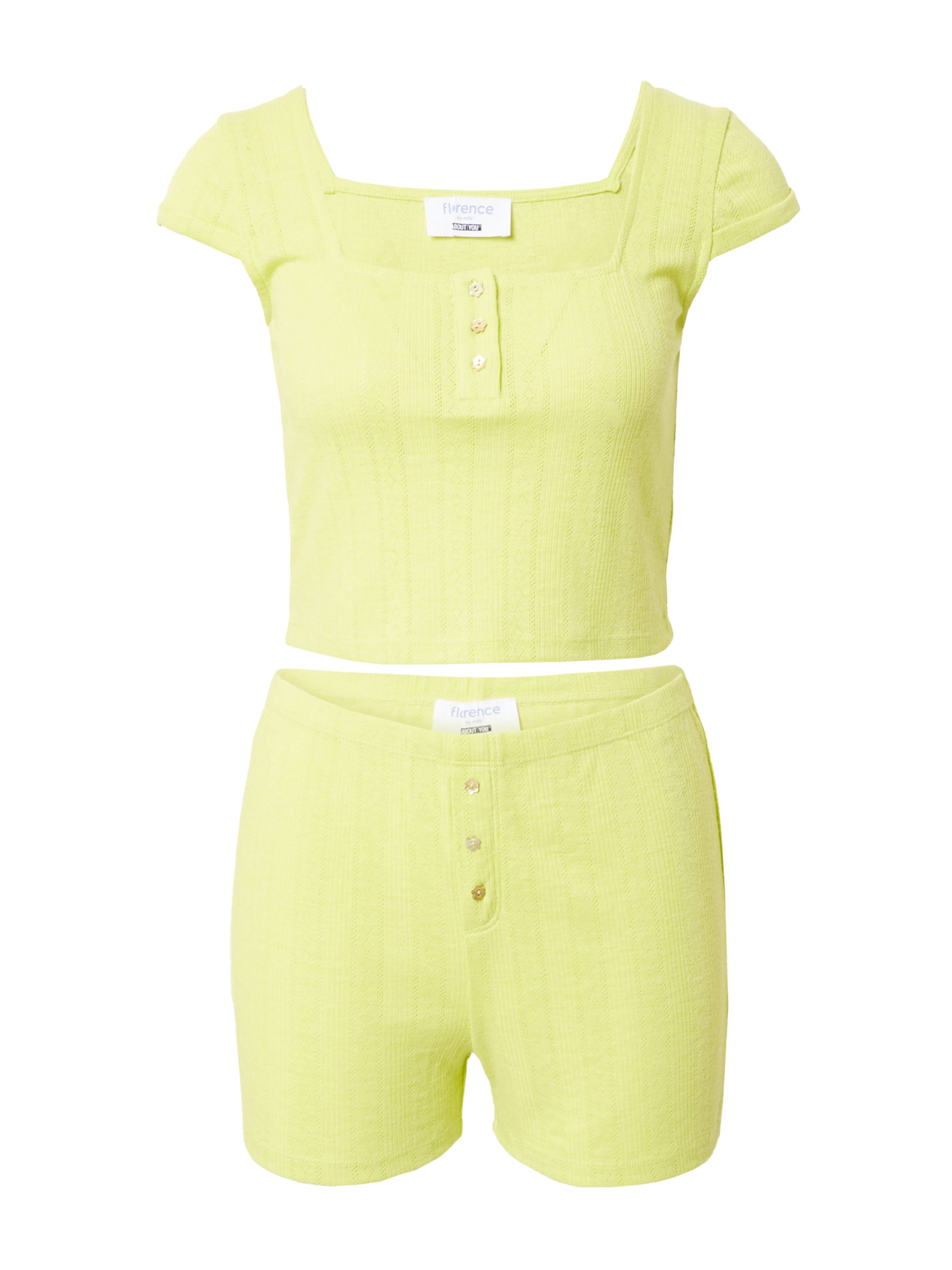 florence by mills exclusive for ABOUT YOU - Pijama 'Spring Showers ' en verde: frente