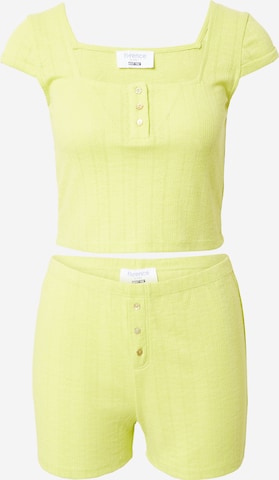florence by mills exclusive for ABOUT YOU - Pijama 'Spring Showers ' em verde: frente
