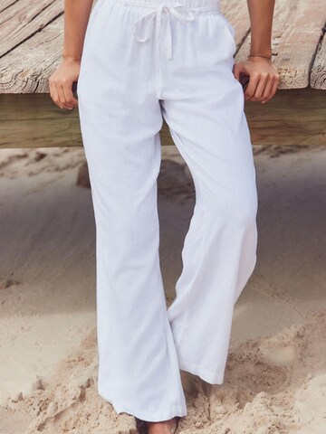 Wide Leg Pantalon Next en blanc