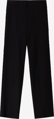 BershkaHlače na crtu - crna boja: prednji dio