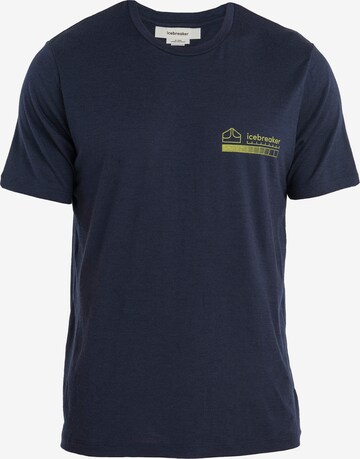 ICEBREAKER - Camisa 'Mountain' em azul: frente