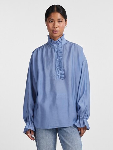 PIECES Blouse 'Jude' in Blue: front