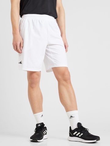 ADIDAS PERFORMANCE Regular Sports trousers 'Club 3-Stripes ' in White: front