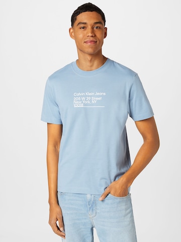 mėlyna Calvin Klein Jeans Marškinėliai: priekis