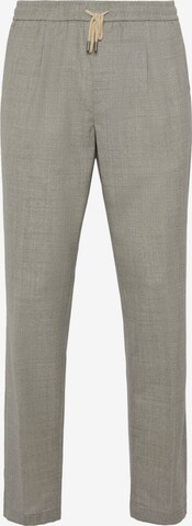 Boggi Milano Pleat-Front Pants in Grey: front