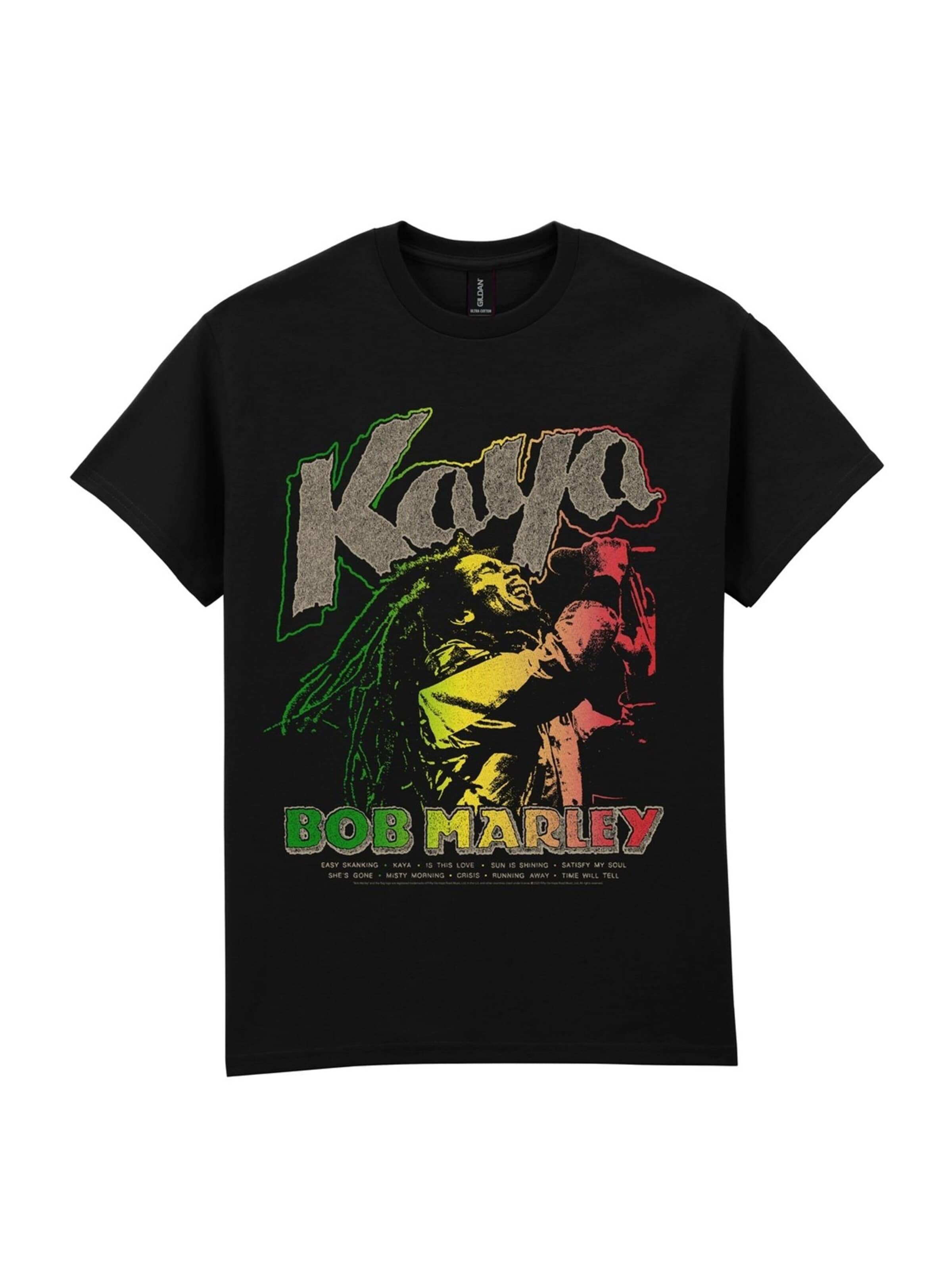 Bob Marley Shirt 'Kaya' in Black: front