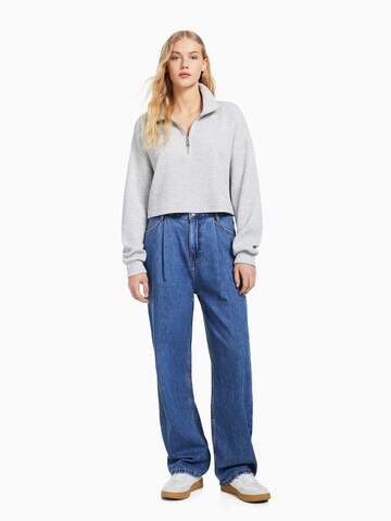 Wide Leg Jean Bershka en bleu