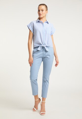 Coupe slim Pantalon DreiMaster Maritim en bleu