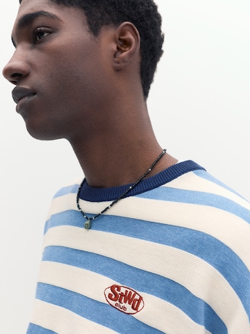 Pull&Bear Sweater 'STWD' in Blue