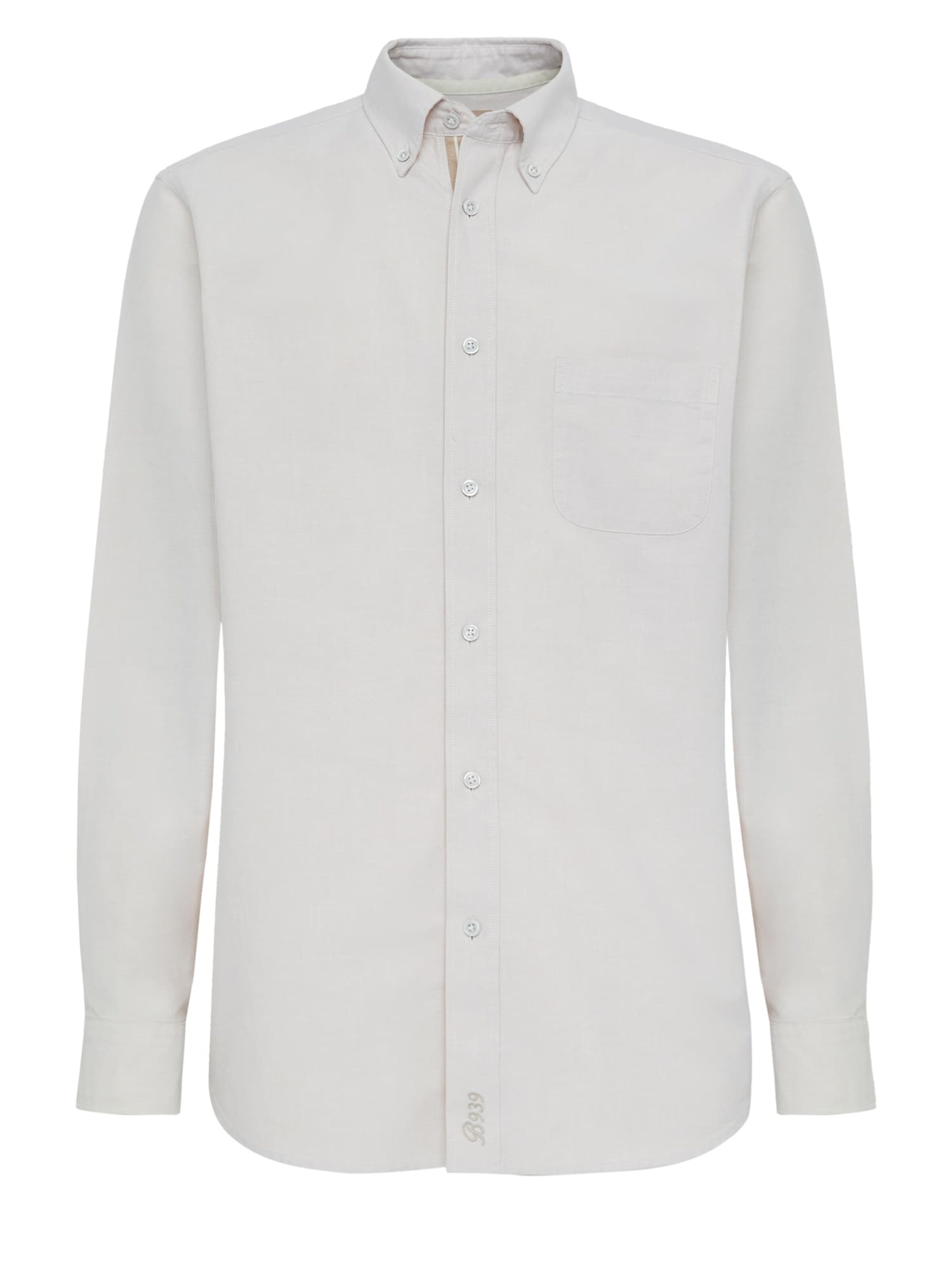 Boggi Milano Button Up Shirt in Beige: front