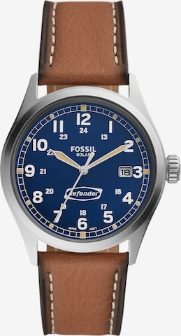 FOSSIL Analog klokke i sølv: forside