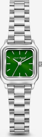 Montre à affichage analogique Violet Hamden en argent : devant