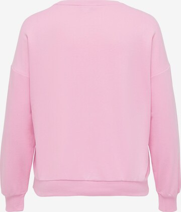 ONLY Carmakoma Sweatshirt 'Lucine' in Roze