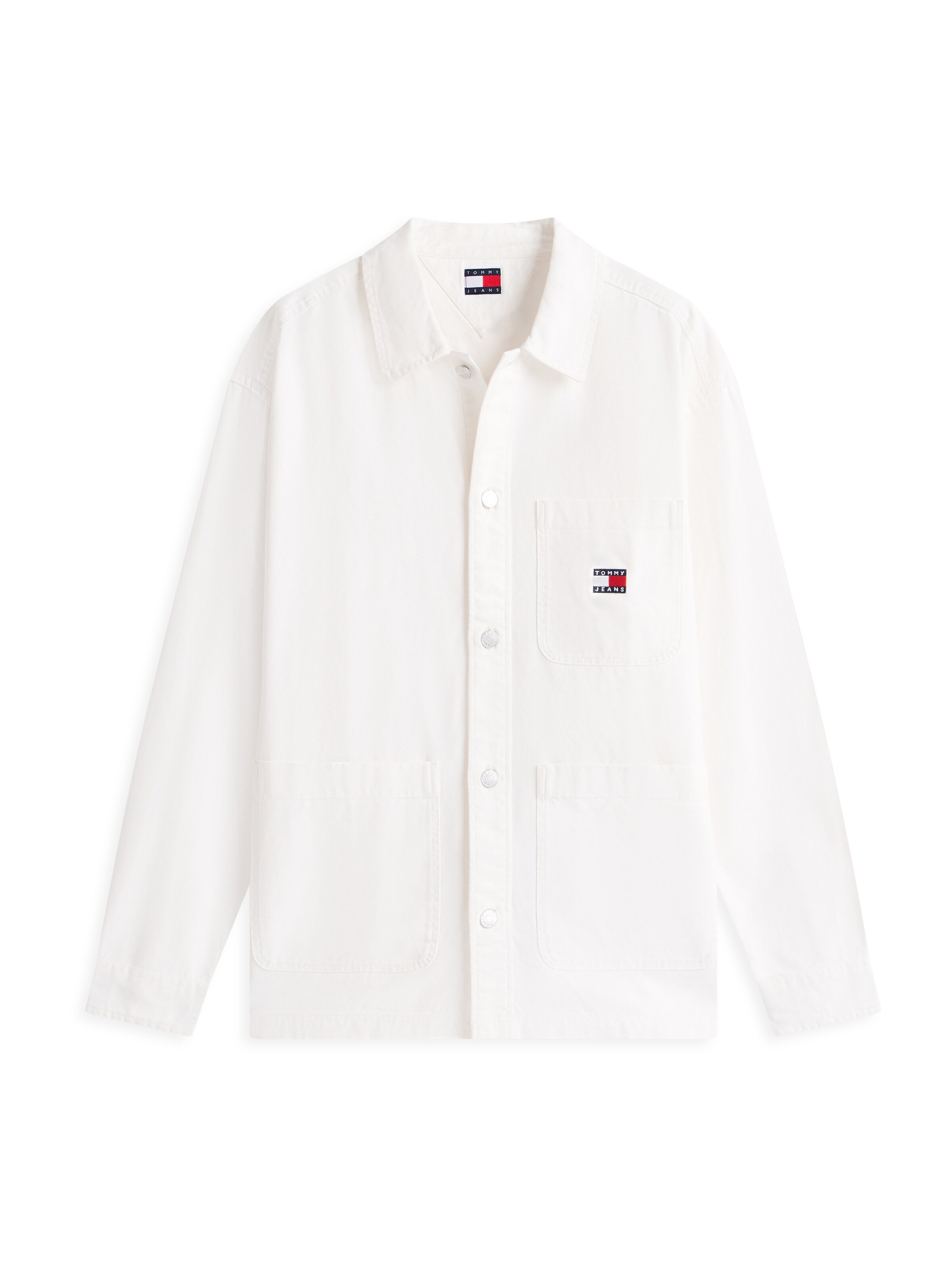 Tommy Jeans Демисезонная куртка 'ESSENTIAL' в Белый: спереди