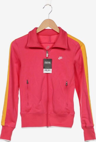 NIKE Sweatshirt & Zip-Up Hoodie in S in Pink: front